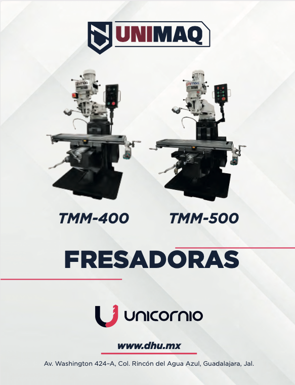Fresadora Unimaq TMM-400 - 1er Broshure